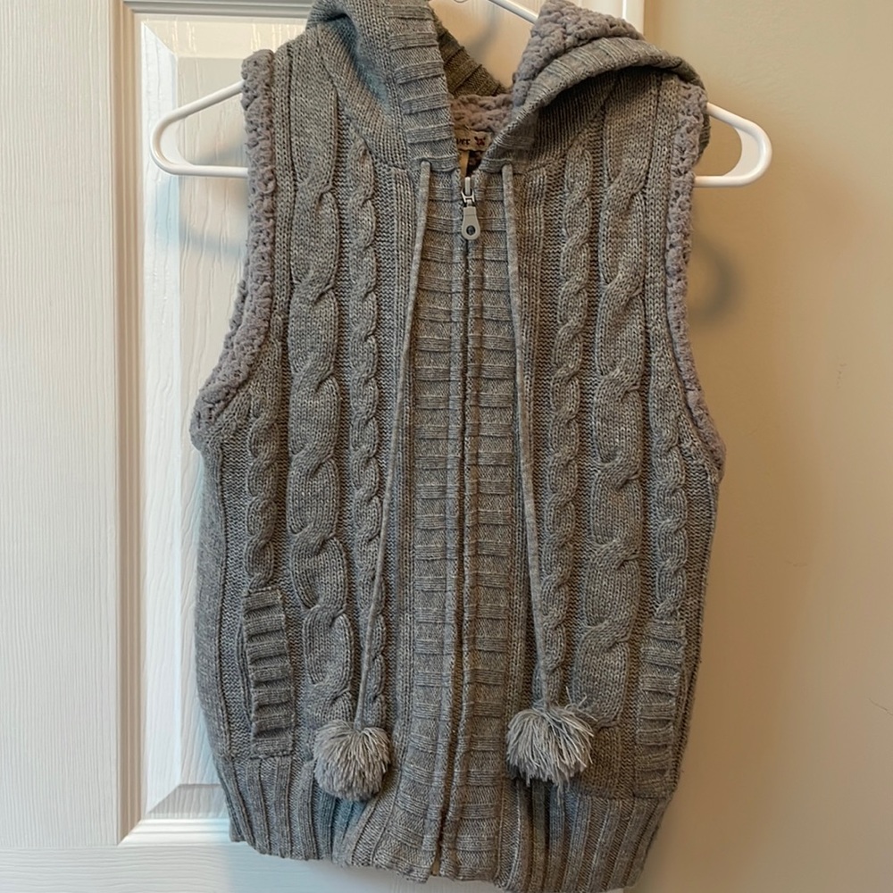 Gray sweater vest